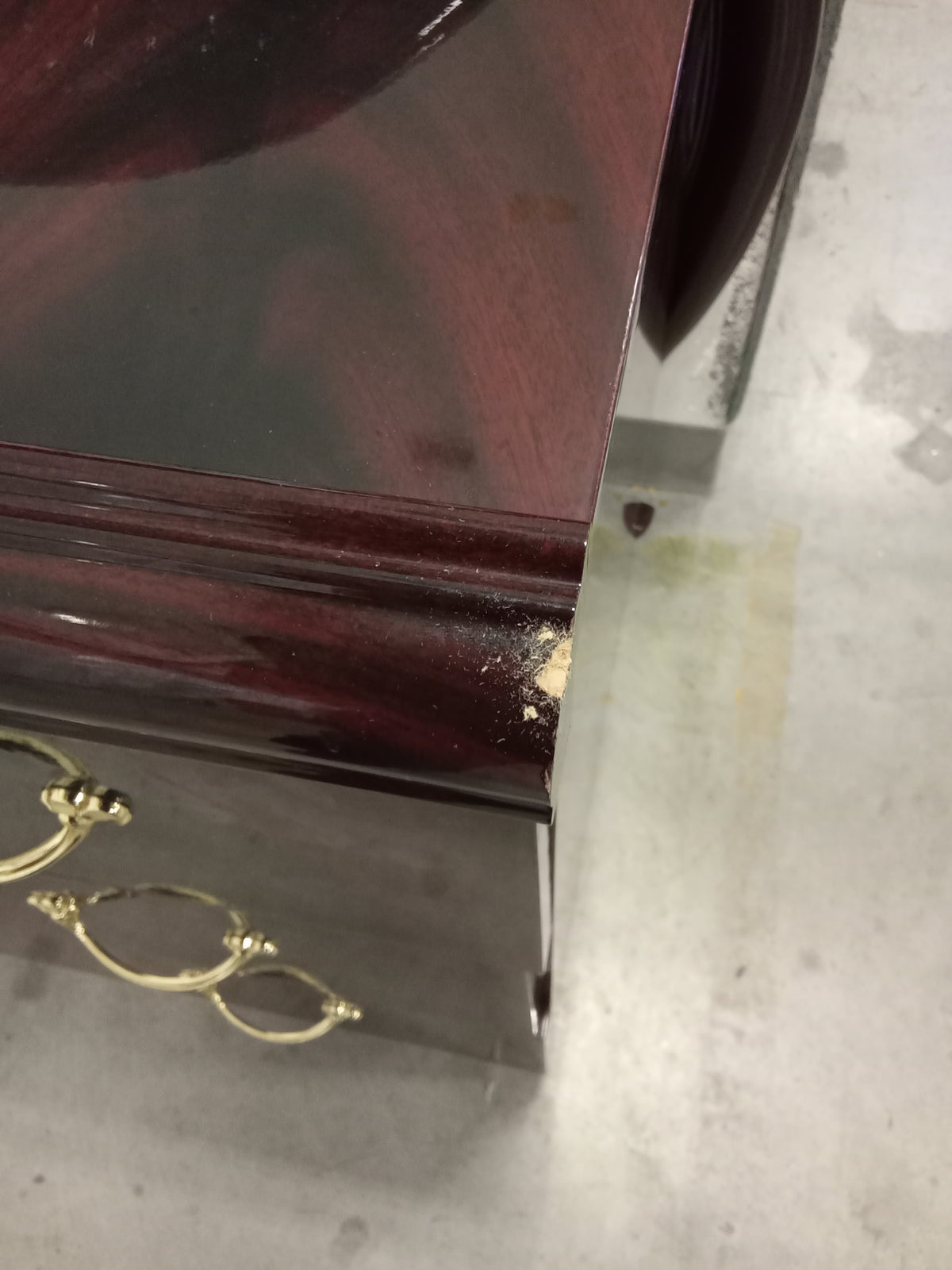 68.5"W Faux Italian Mahogany Dresser W/ Mirror and 6 Drawers #PH4