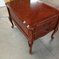 22"W Wood Side Table with Single Drawer