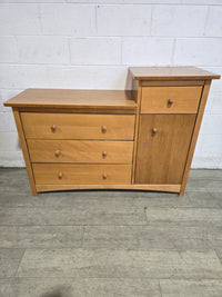 Three Drawer Dresser With One Door