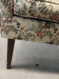 Floral Tapestry Tub Accent Chair