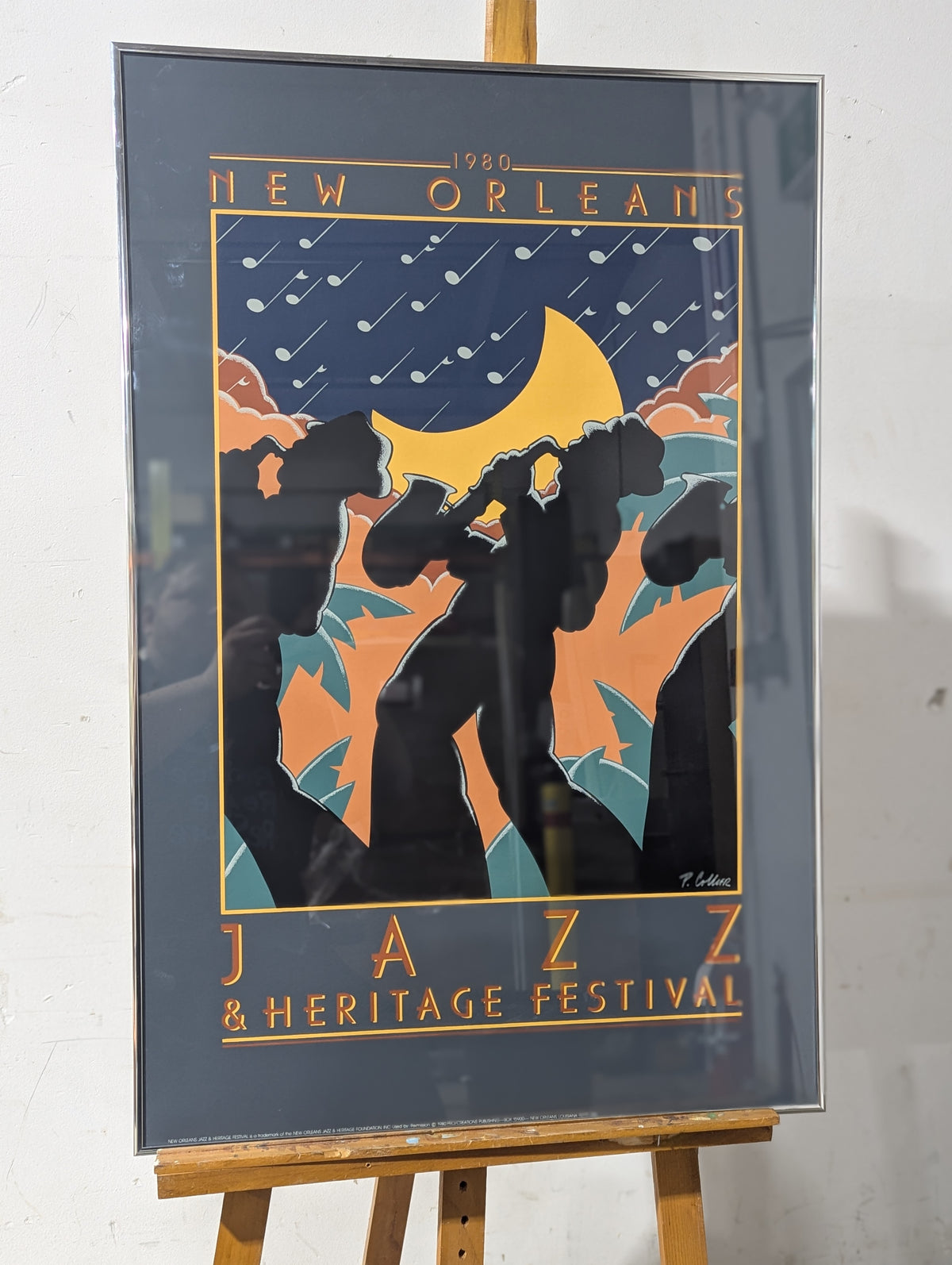 Signed and Framed 1980 New Orleans Jazz Heritage Festival Poster