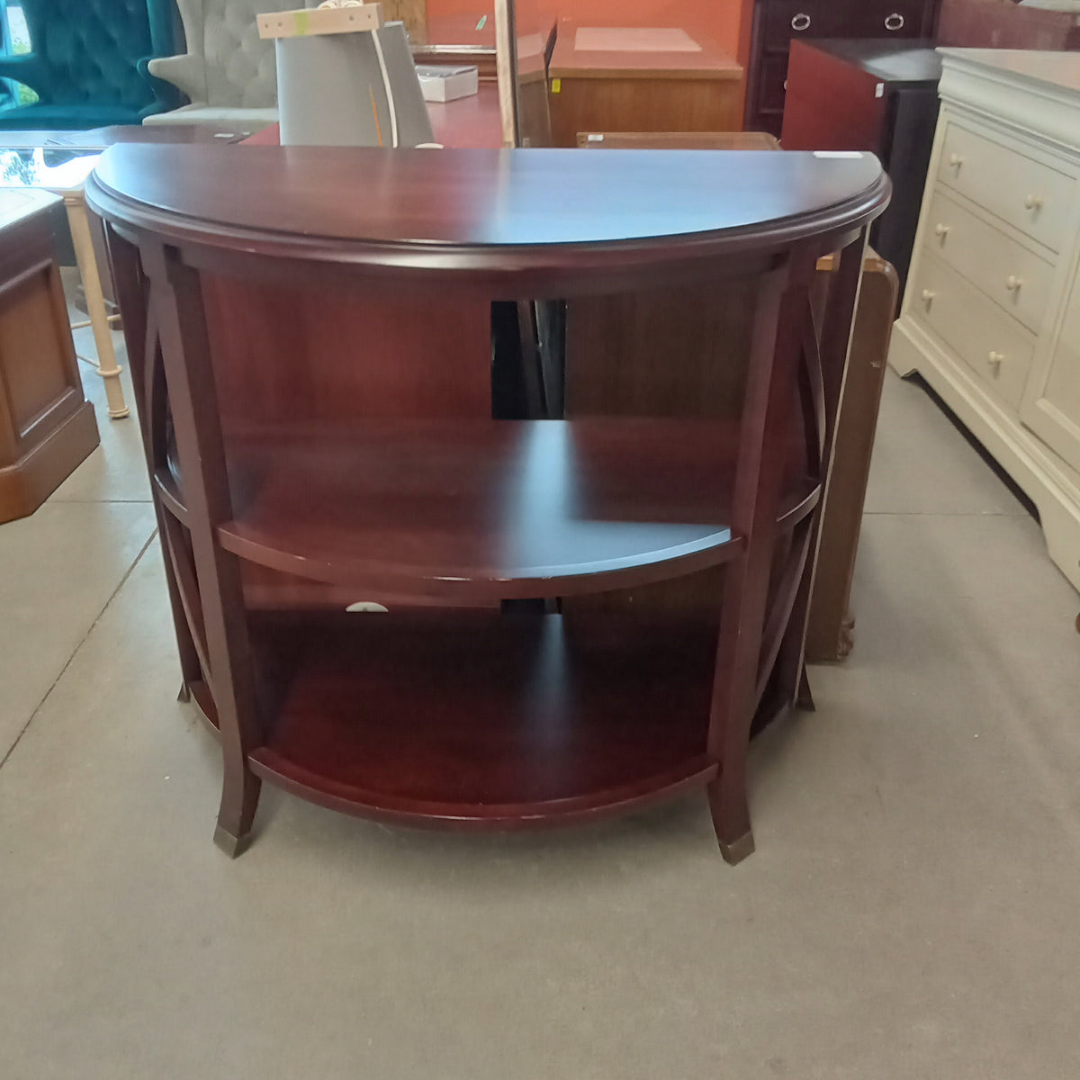 39"W Half Moon Console Table