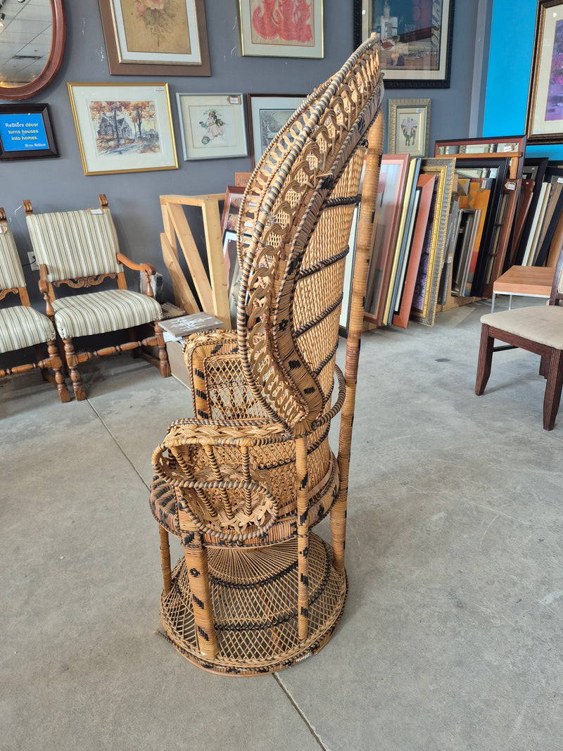 Vintage Wicker Peacock Chair
