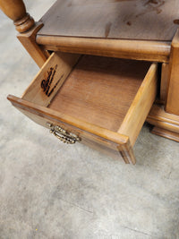 Maple Wooden Side Table with 1 Drawer