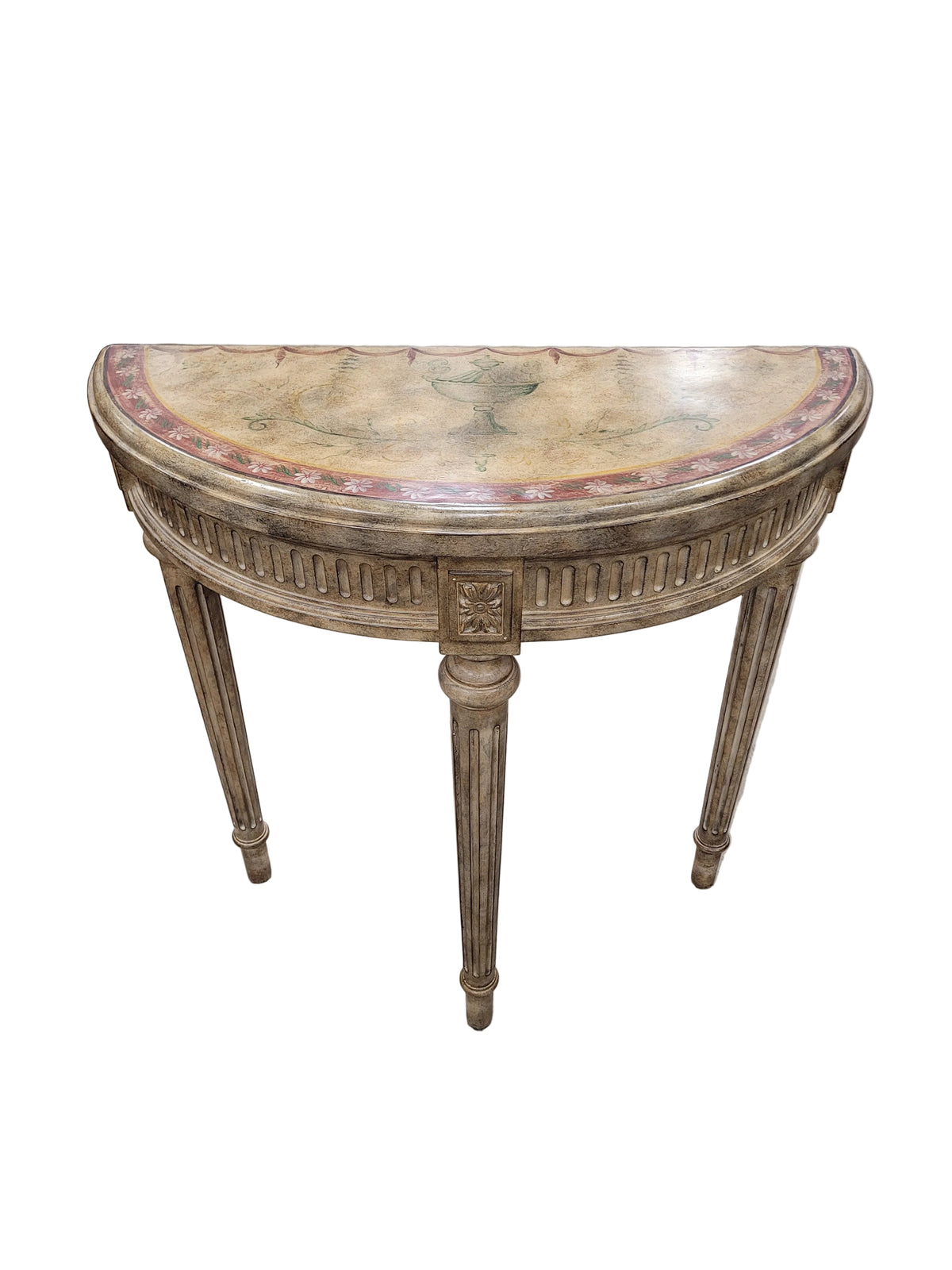 Traditional Half-moon Console Table
