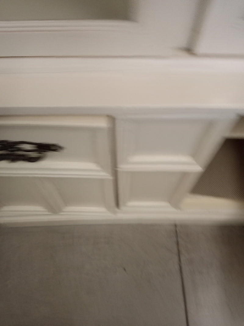 42"W 2-Piece Vintage White Buffet/Hutch