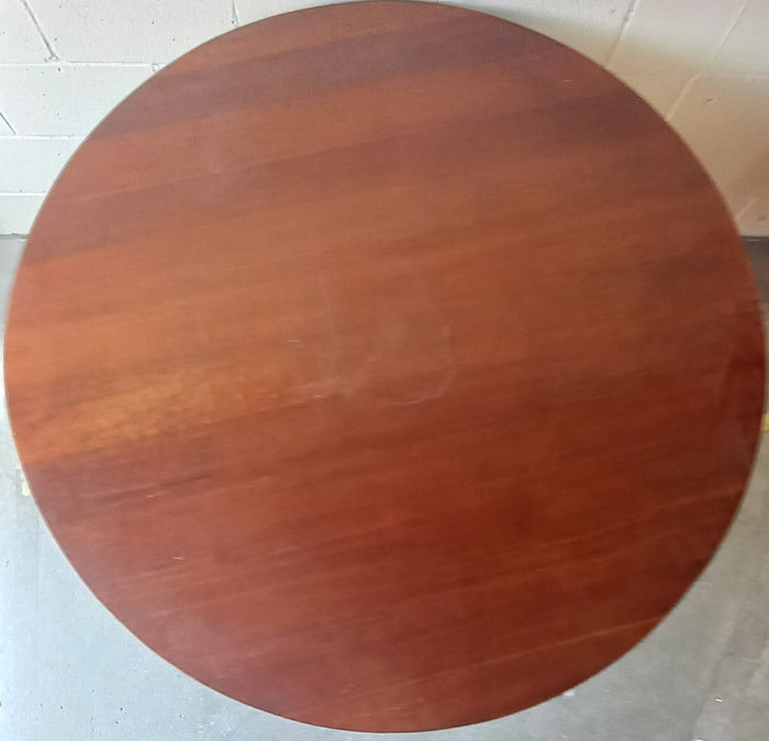 Cherry Wood Round Pedestal Dining Table