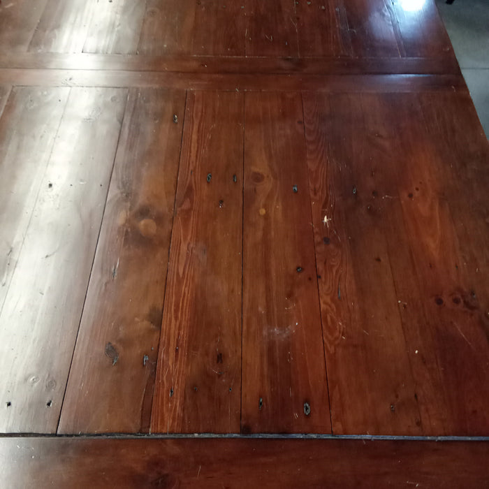 72"W Rustic Knotty Pine Dining Table