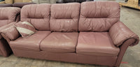 Mauve Leather Sofa