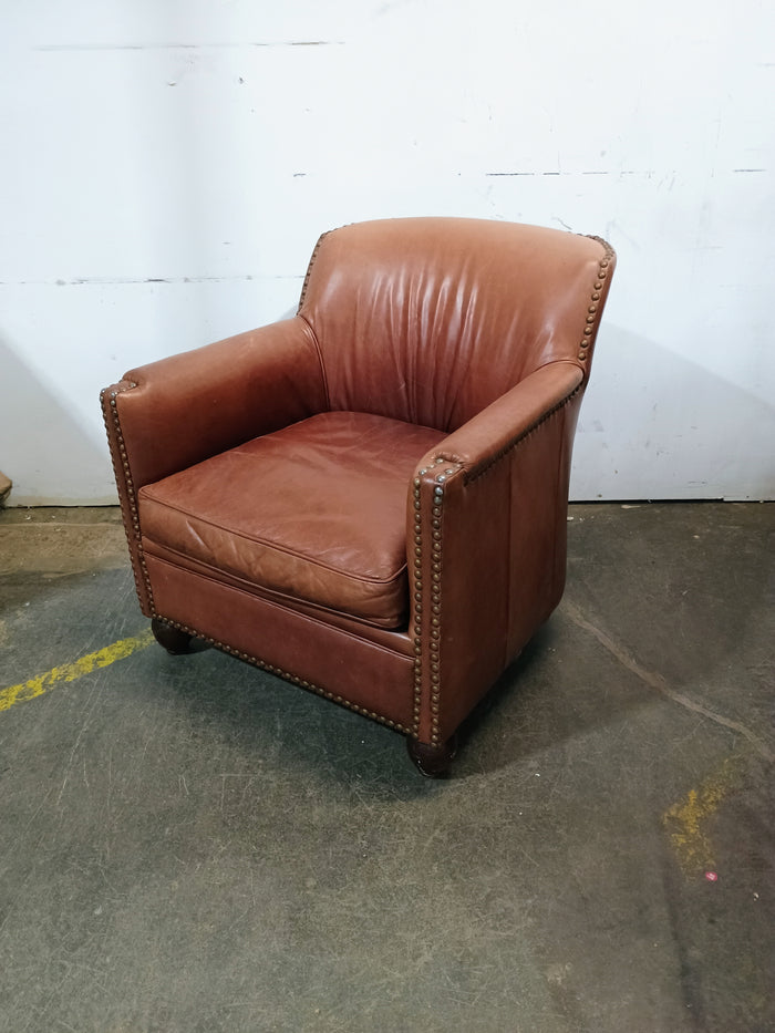 Braun Leather Armchair