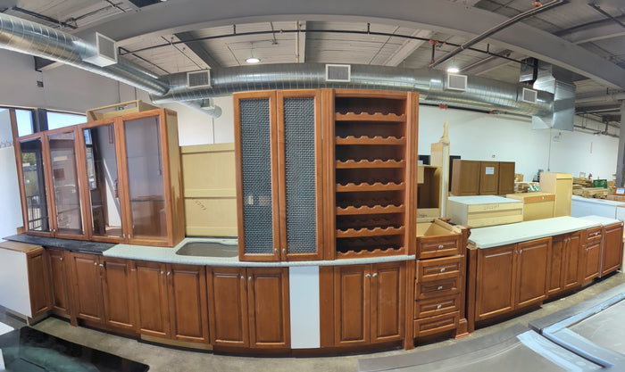 Medium Brown Kitchen (4 Upper & 9 Base Cabinets)