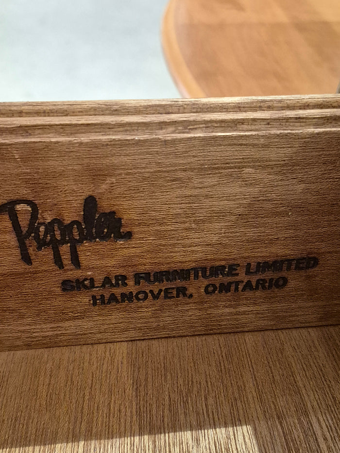 Tawny Vintage Solid Wood Chest W/5 Drawer and 2 Doors