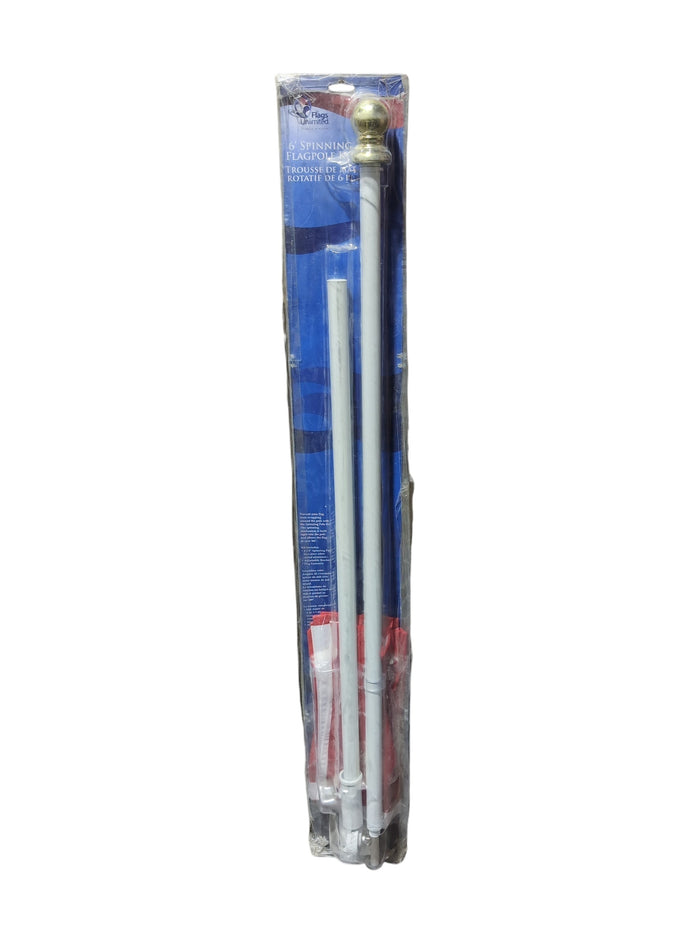 Flags Unlimited 6 ft. Spinning Flagpole Kit with Canadian Flag