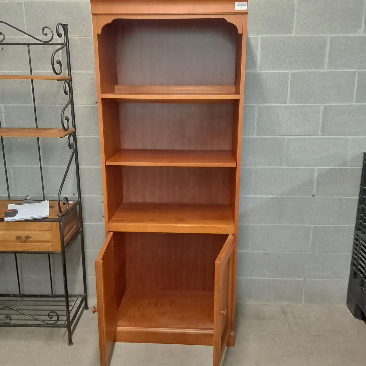 30"W Wooden Bookcase with Storage