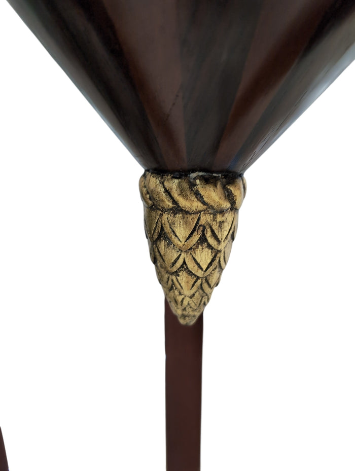 Mahogany and Brass Decorative Stand