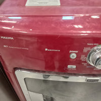 27"W Electric Front Load Dryer in Burgundy