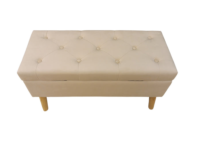 Entryway Shoe Bench With Button Tufted