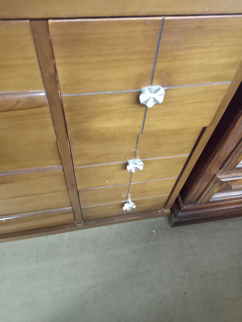 56"W 9-Drawer Wooden Dresser