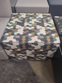 Honeycomb-Style Square Ottoman