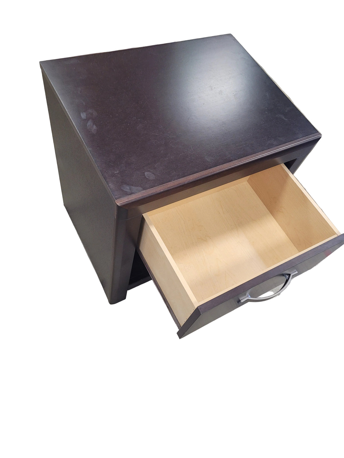 Modern Espresso Nightstand W/ 1 Drawer