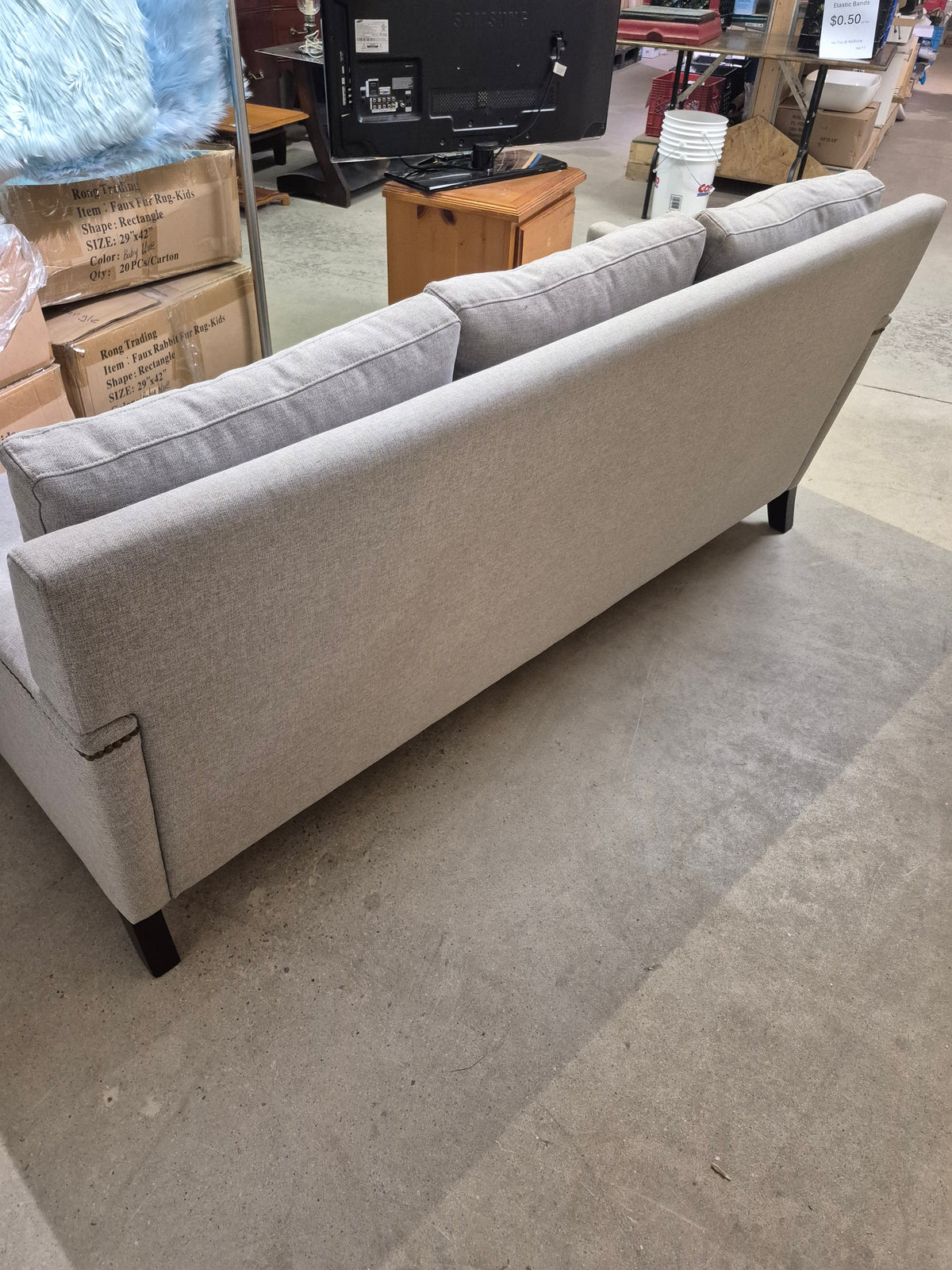 Niche Decor Grey Fabric Sofa
