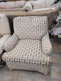 Woven Basket-Weave Patterned Armchair