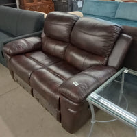 60"W Leather Recliner Love Seat