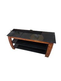 Transitional Tv Stand W/ Wood Frame