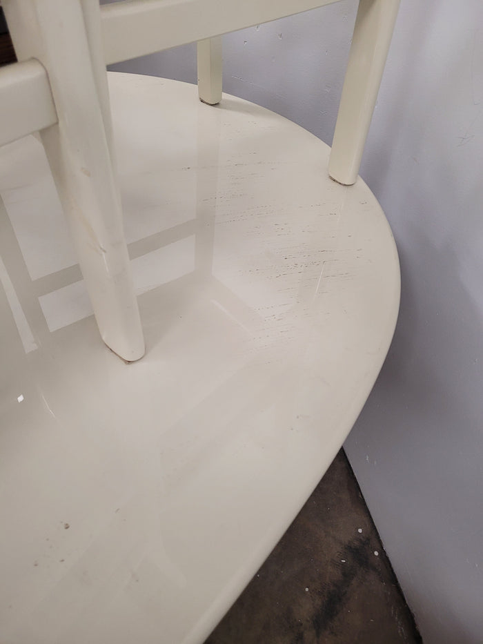 White Dining table W/6 chairs #FT6