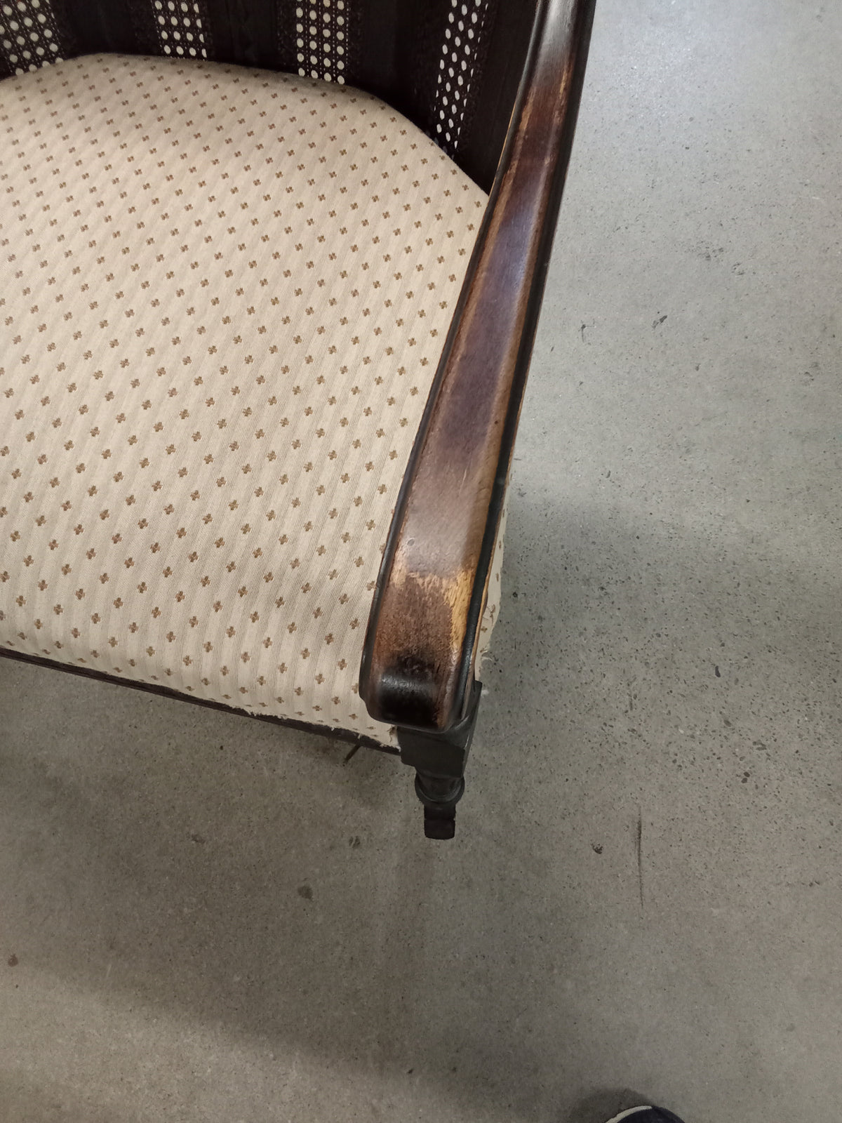 24"W Wood Rocking Chair with Fabric Seat