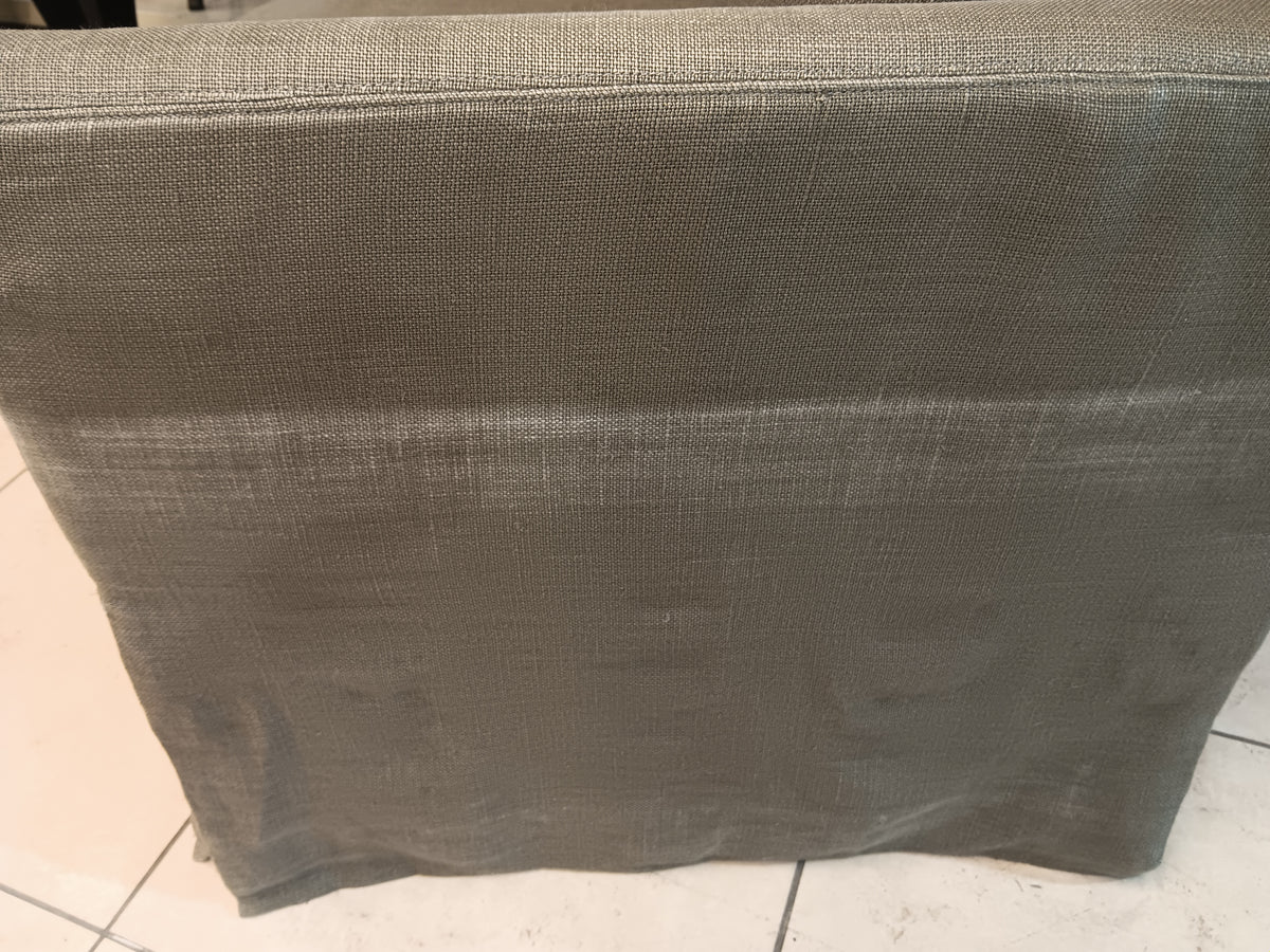 Green Skirted Swivel Armchair