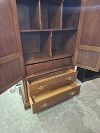 Medium Brown Wood Armoire