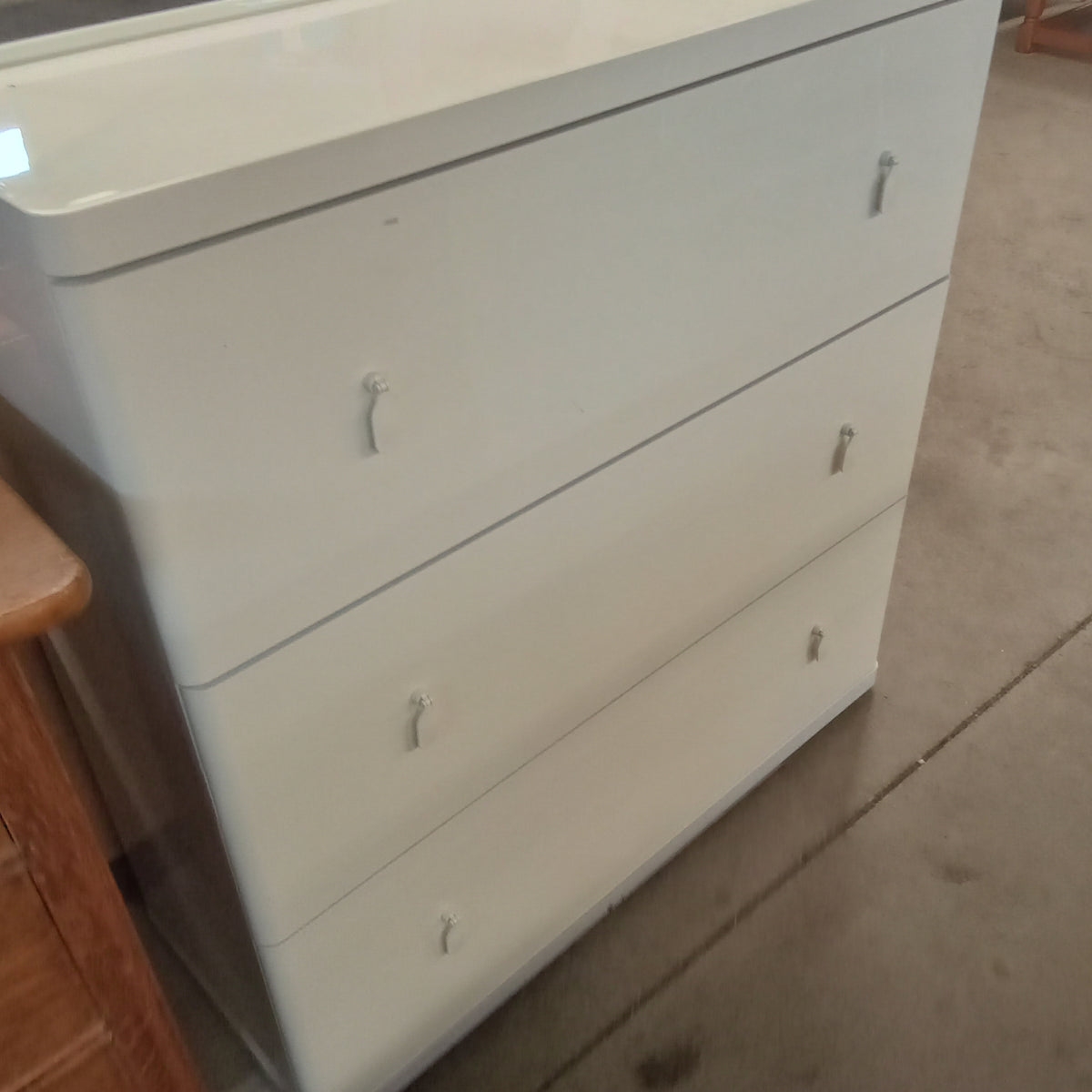 38.5"W Modern 3-Drawer Dresser in White