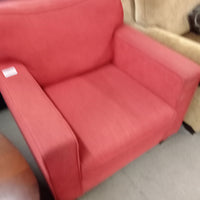 35"W Arm Chair in Red Fabric