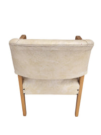 Beige Upholster Leather Armchair