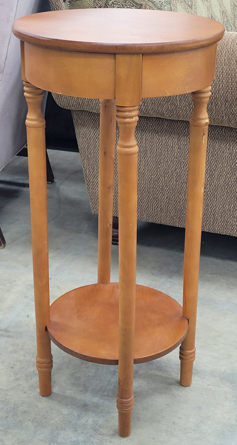 Small Round Wooden Side Table