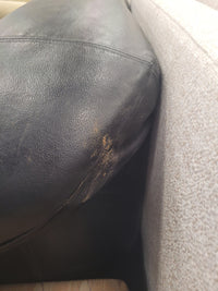 Faux Black Leather Armchair