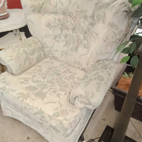 37"W Armchair in Light Gray Fabric