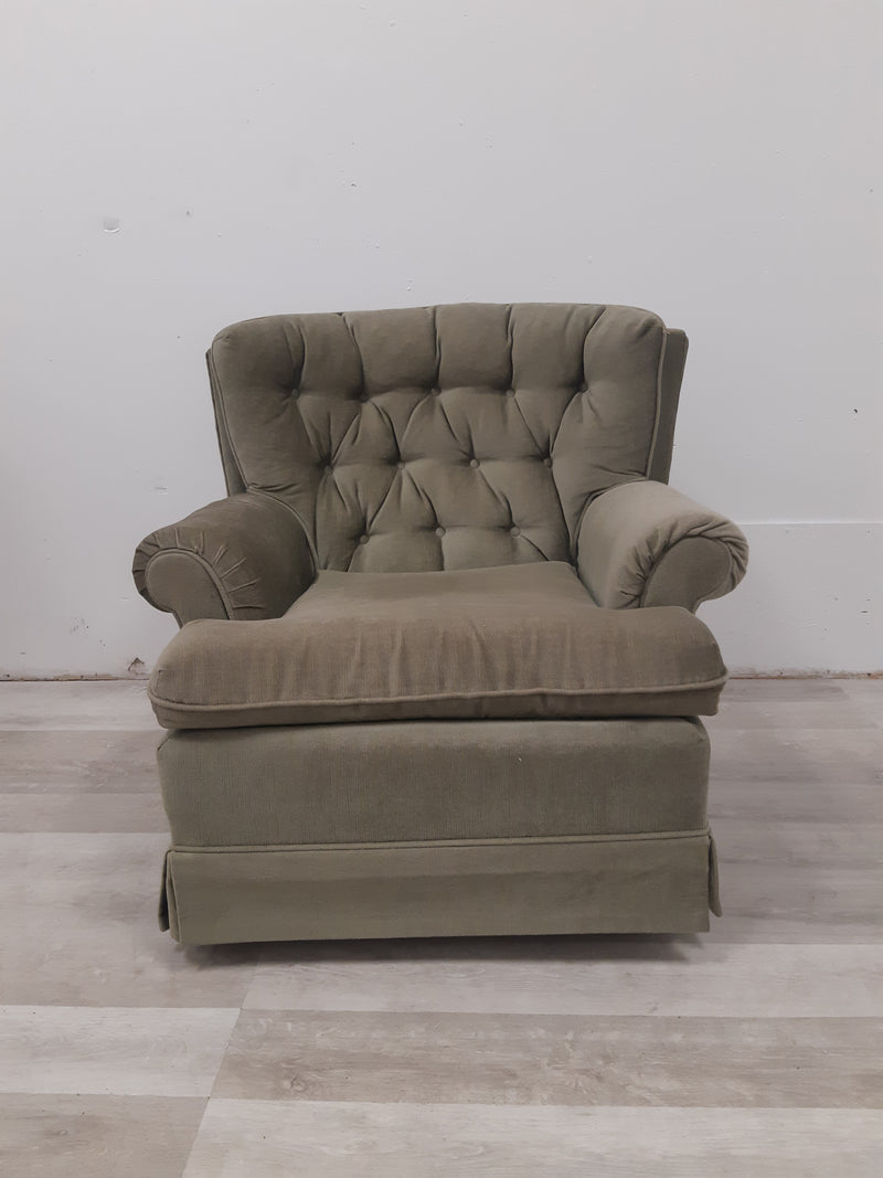Green Corduroy Rocking Arm Chair