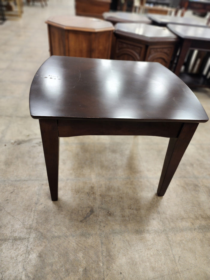 Dark Wood Side Table with 1 Drawer