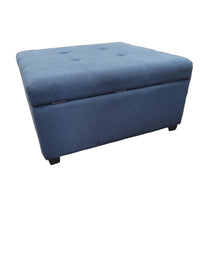 Large Navy Blue Storage Ottoman