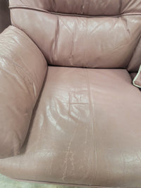 Mauve Leather Sofa