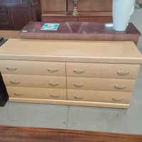 61.5"W Wood Veneer 6-Drawer Dresser
