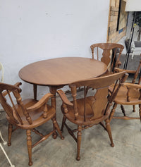 Oval Wooden Dining Set