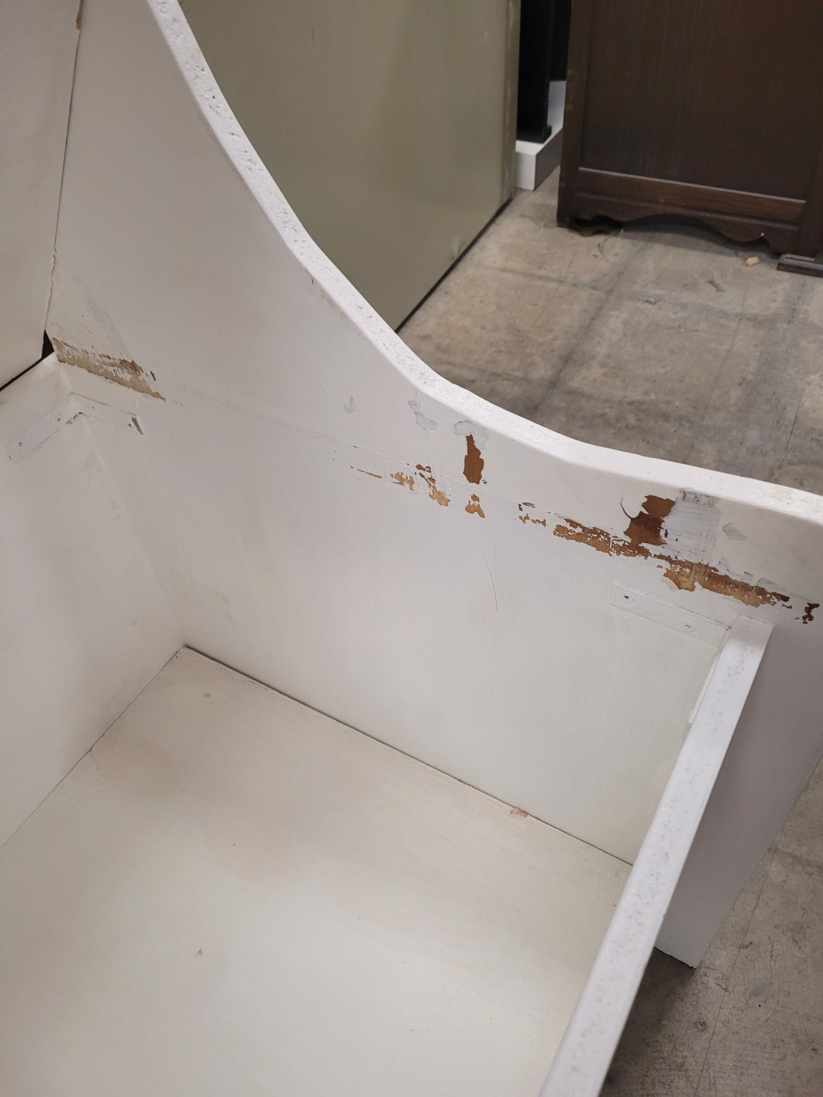 White Entryway Storage Bench