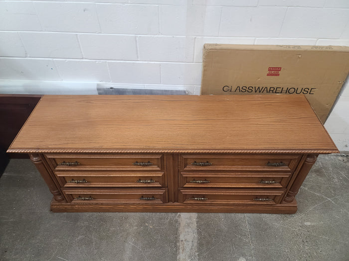 6-Drawer Light Brown Dresser