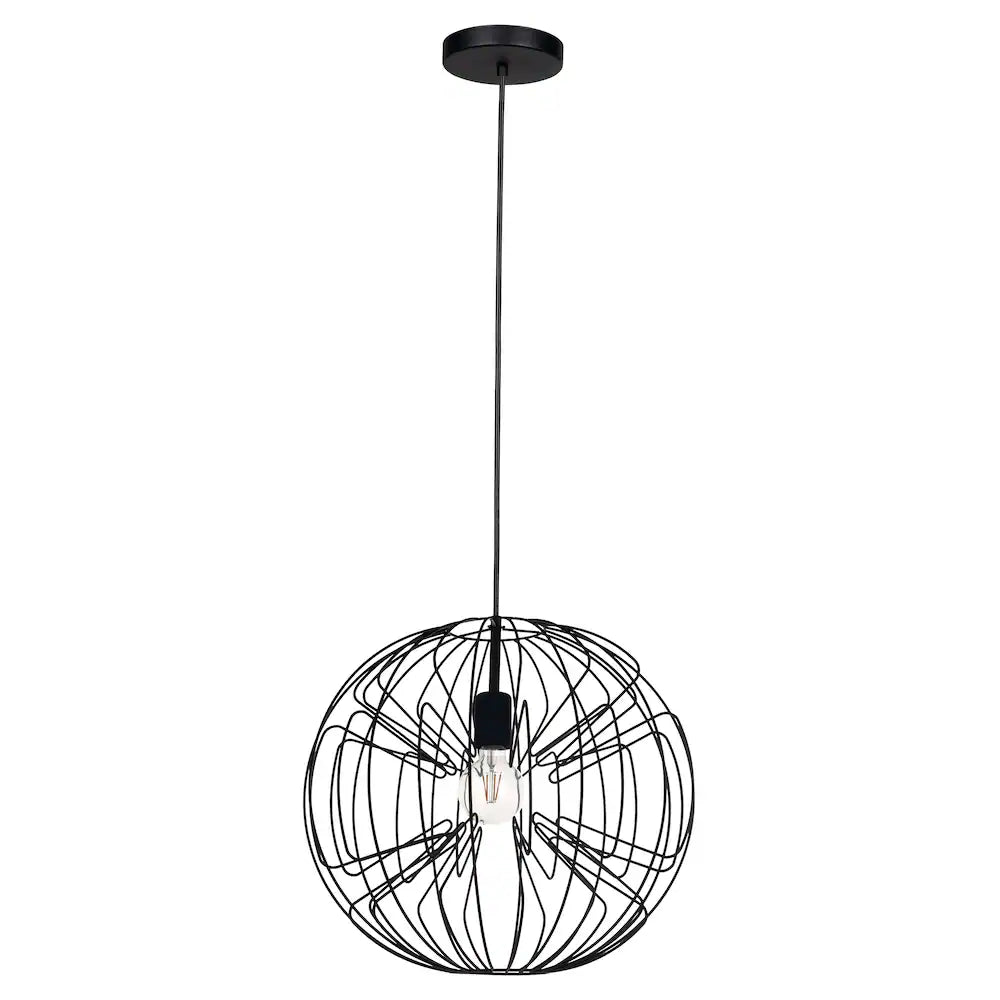 Eglo Okinzuri 1-Light Black Pendant Light