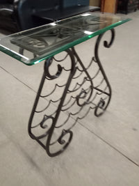26"W Glass Topped Wine Rack