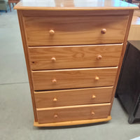 35"W 5-Drawer Dresser in Knotty Pine
