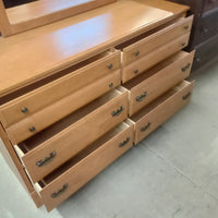 48"W 6-Drawer Dresser with Mirror